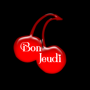 Gif animé Bon jeudi cerises